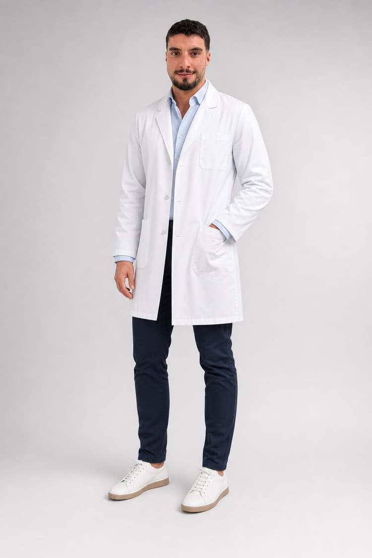 Dr. Arian Amon im weißen Kittel